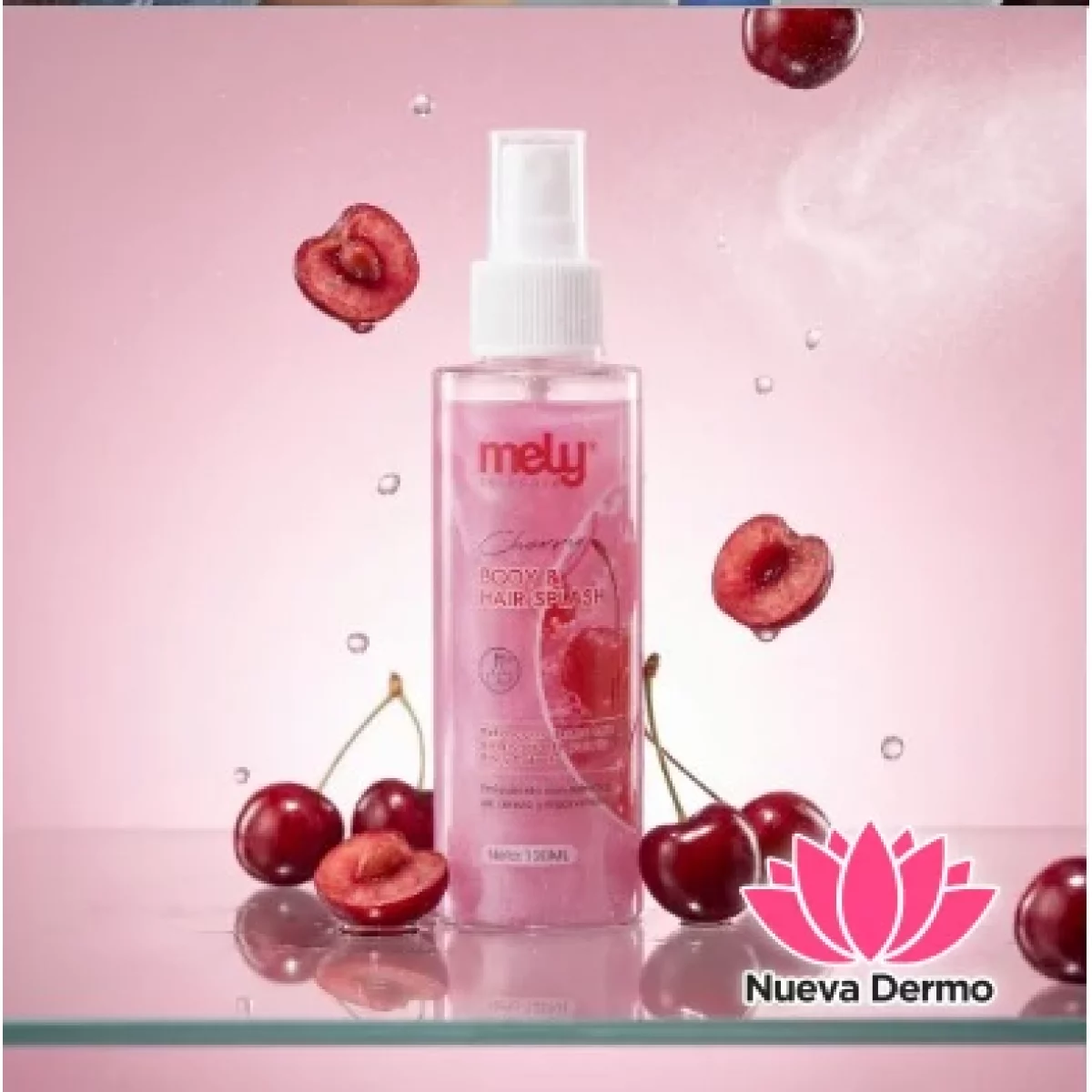 Spray Glitter Corporal y Cabello con Aroma Cereza Mely MY893052