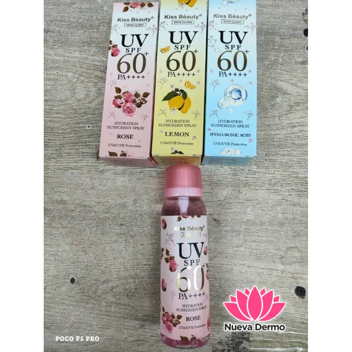 spray protector solar hidratante 60spf kiss beauty 165ML ka2446