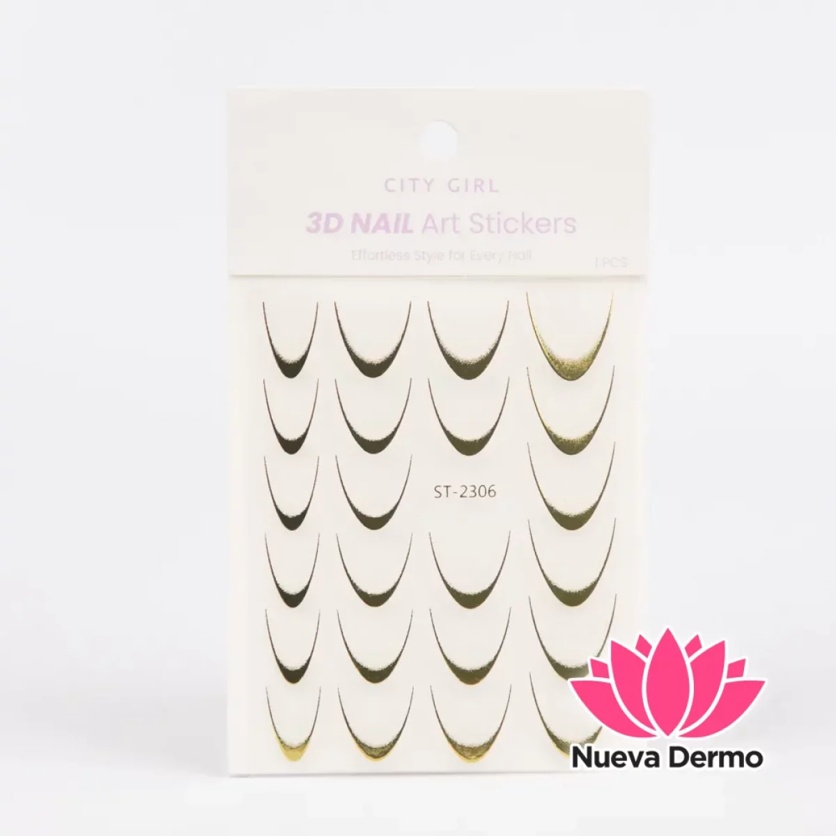 STICKERS DE FRANCESITA PARA UÑAS x12