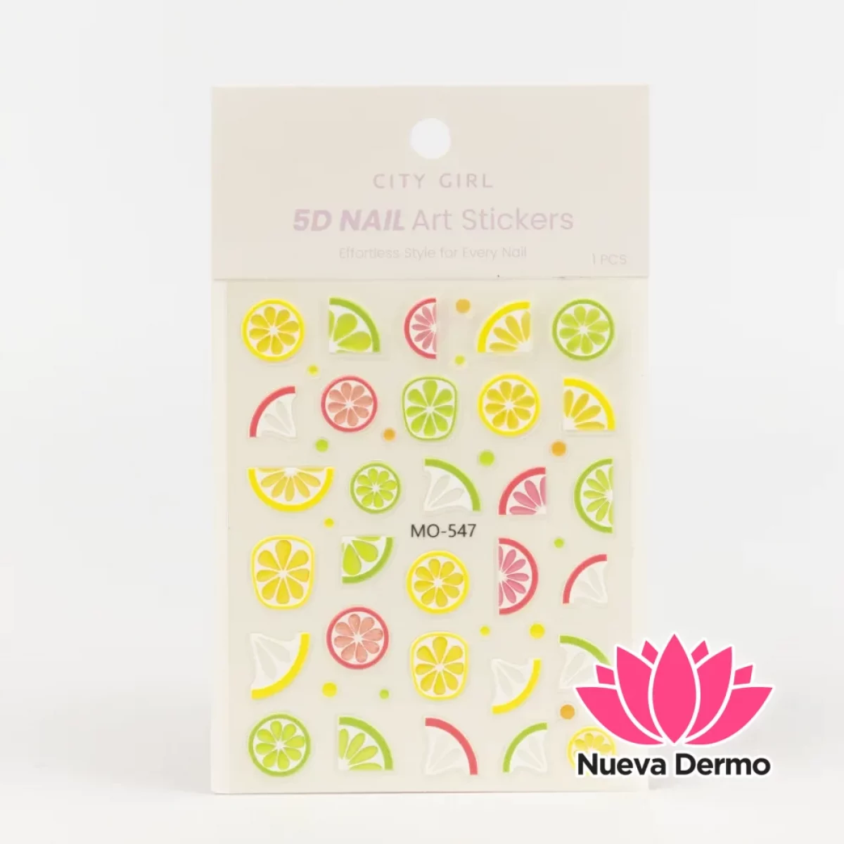 STICKERS DE FRUTAS PARA UÑAS x12