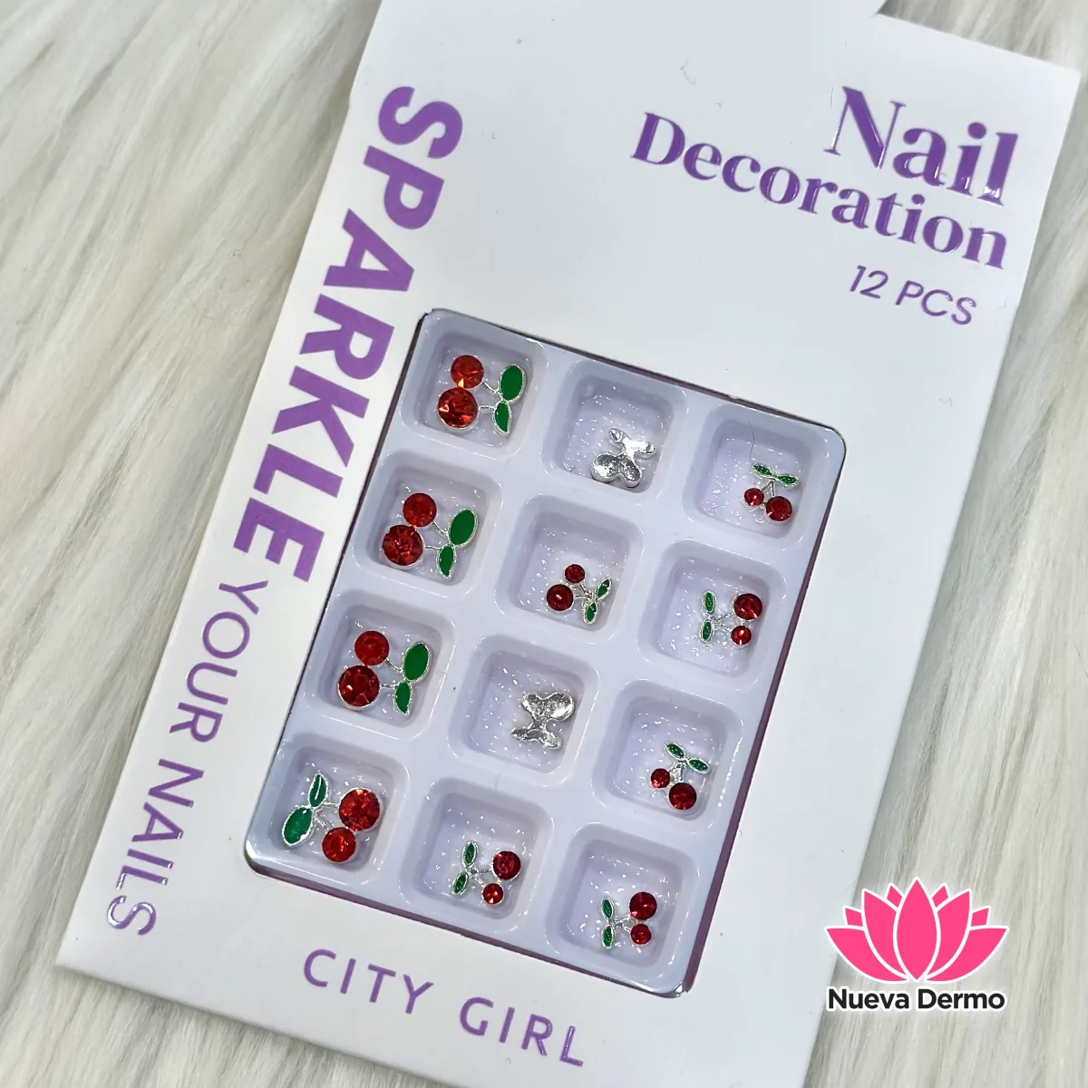 Strass Cherry deco uñas City Girl