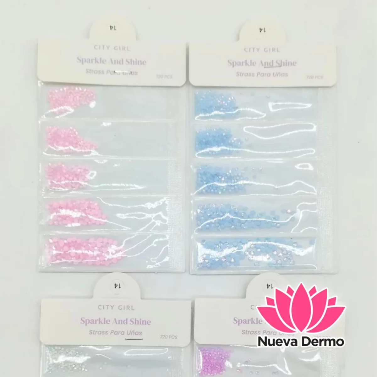 STRASS DE COLORES PASTELES TORNASOLADOS – CITY GIRL