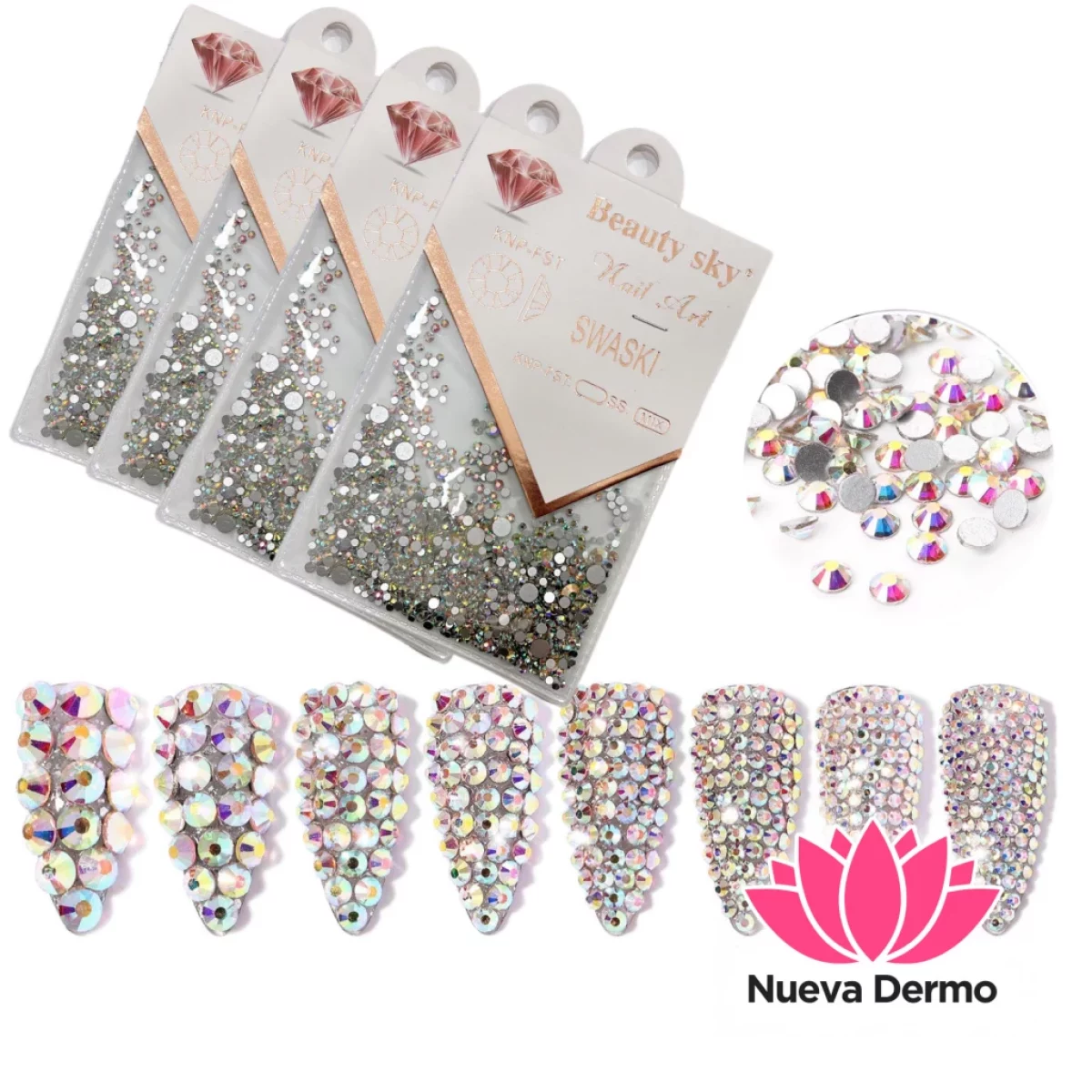 STRASS DE UÑAS TORNASOL BEAUTY SKY