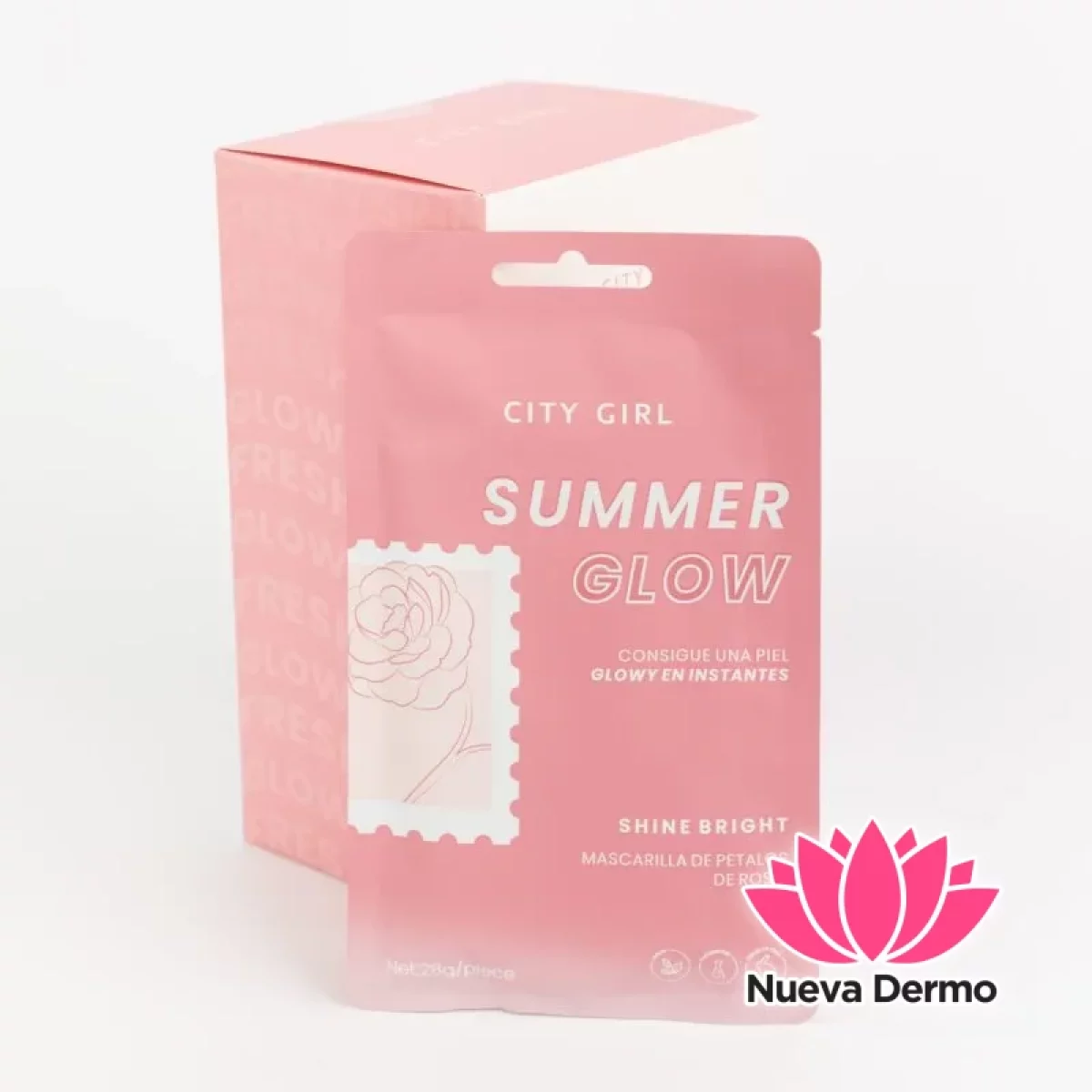 SUMMER GLOW MASCARILLA FACIAL PETALOS DE ROSAS
