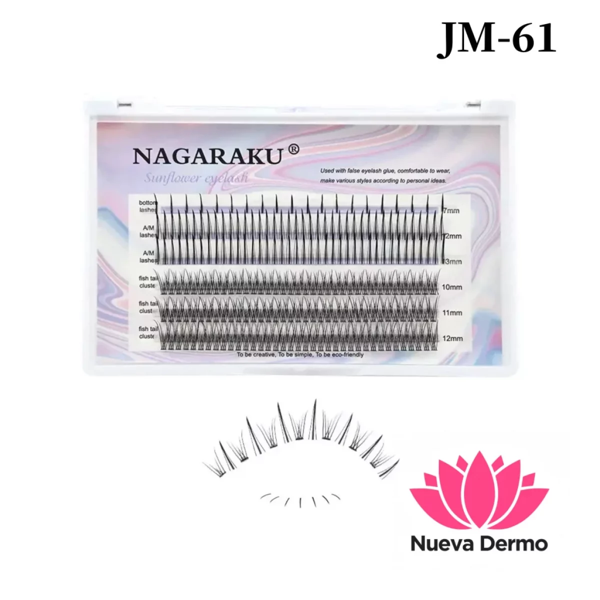 Sunflower Eyelash 0.07C MIX de Extension de Pestañas Prefabricadas Nagaraku Cd: Jm-61