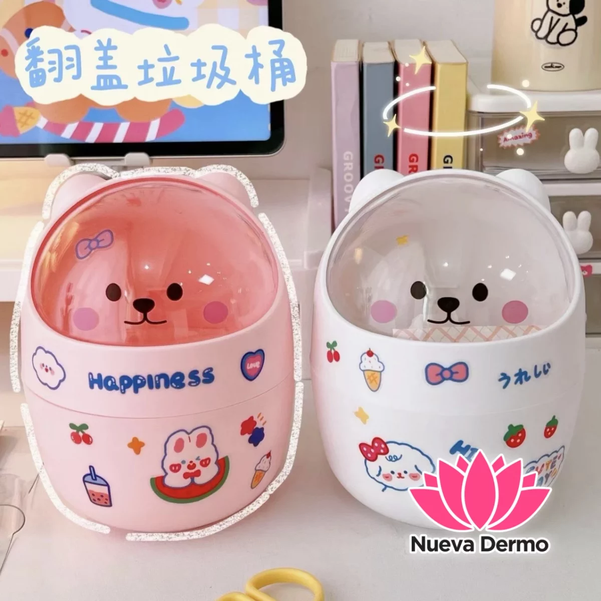 Tacho de basura kawaii de mesa #SNH016