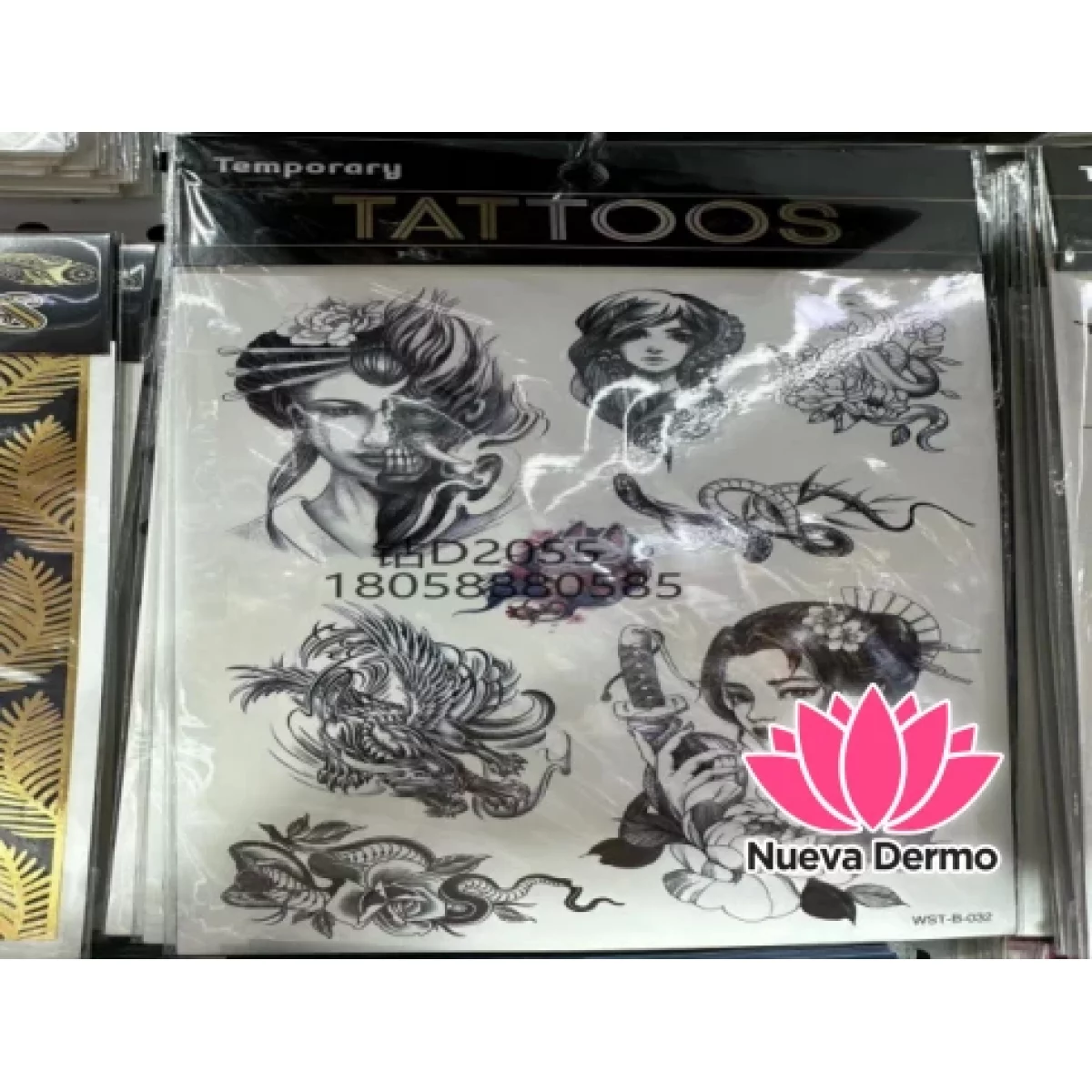 Tattoos temporal NEGRO zt07