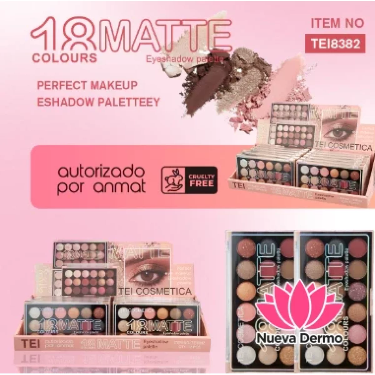 TE PALETA DE SOMBRA 18 TONOS TEI 8382