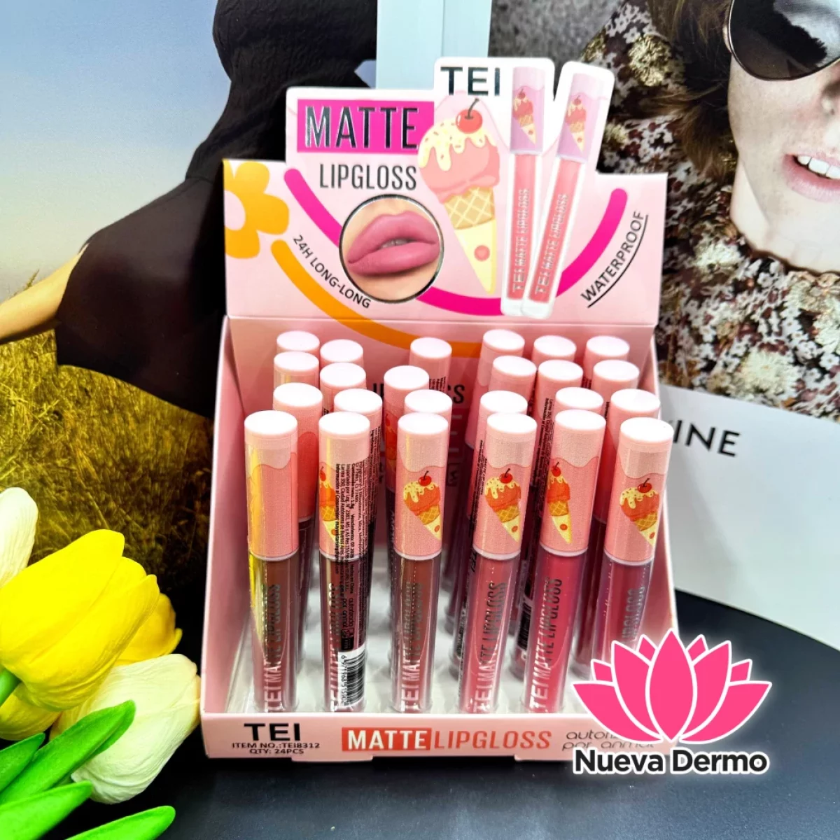 TEI labial matte en liquido sabor helado...