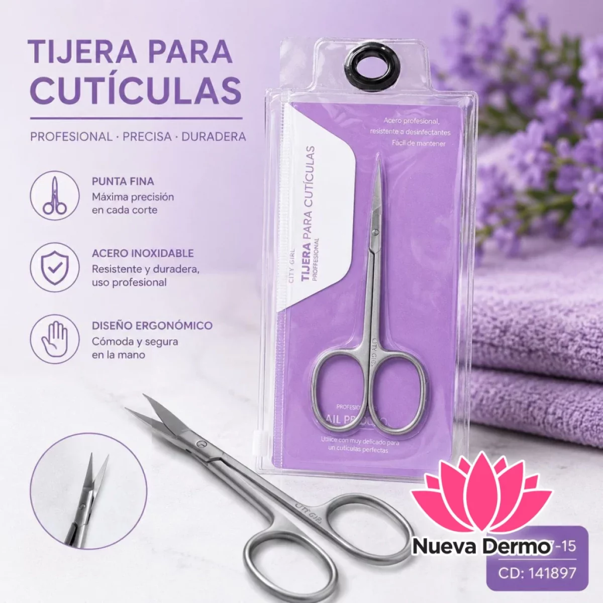 TIJERA PARA CUTICULA CITY GIRL V26047-15 CD: 141897