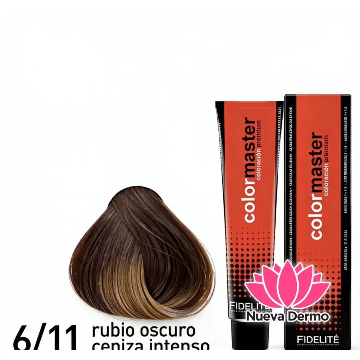 Tintura Color Máster De Fidelite 6.11 (Rubio oscuro ceniza intenso)