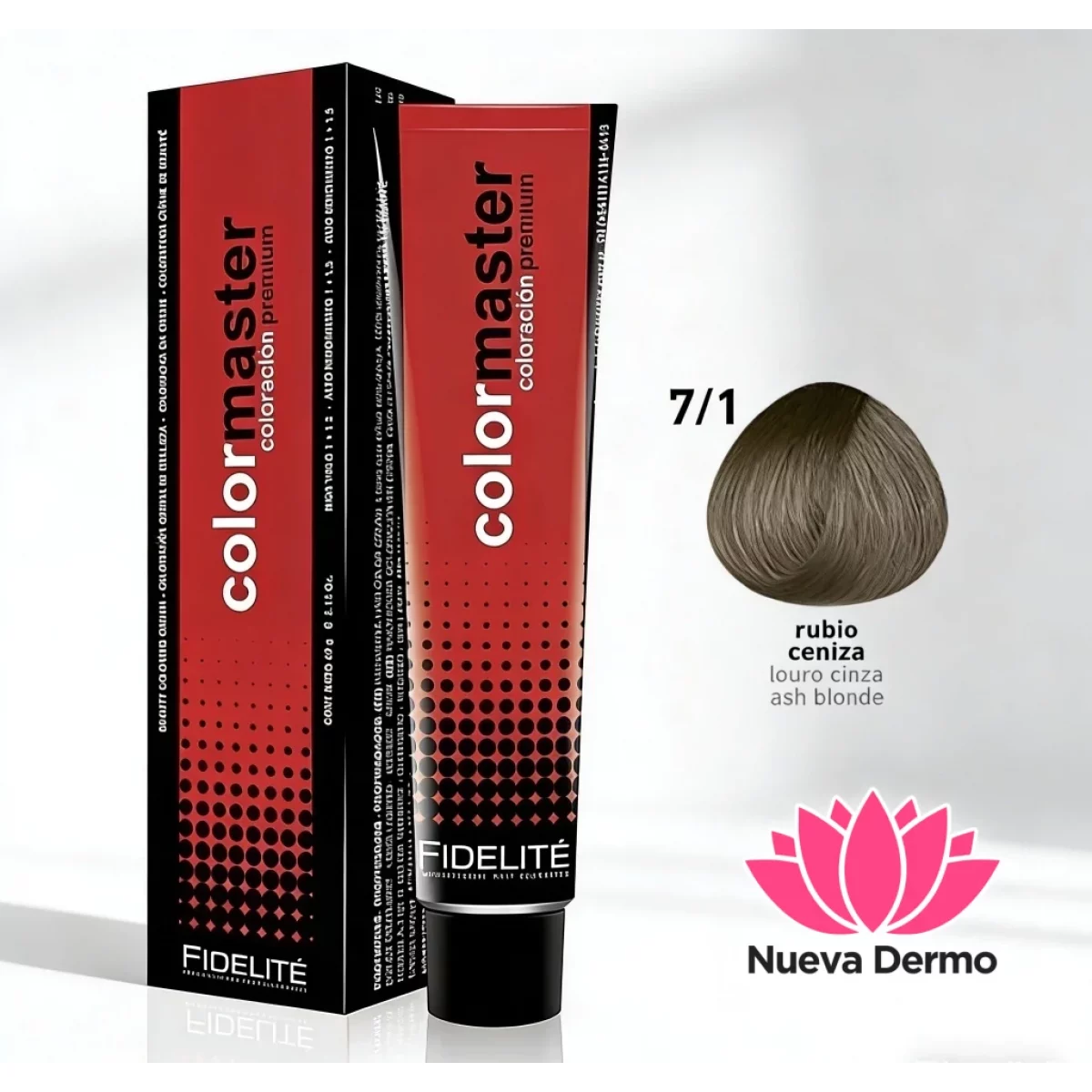 Tintura Color Máster De Fidelite 7.1 (Rubio ceniza)