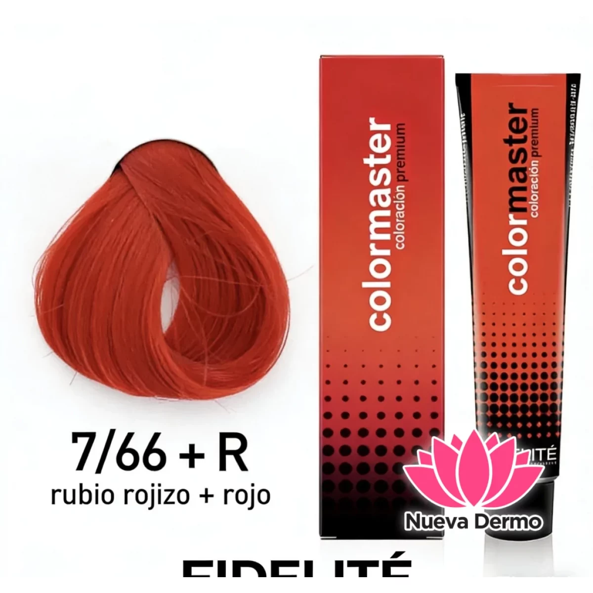Tintura Color Máster De Fidelite 7.66+R (Rubio Rojizo +Rojo)