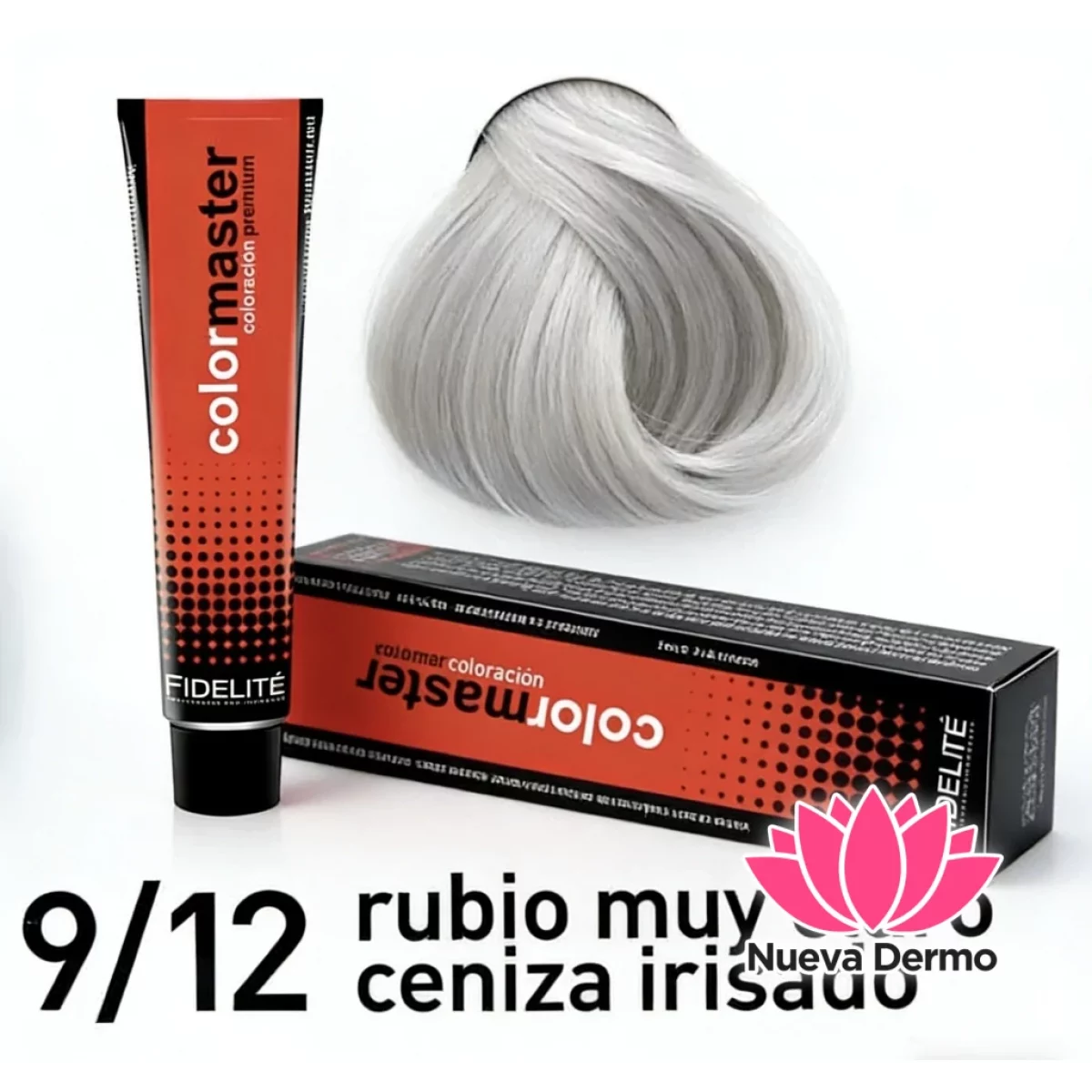 Tintura Color Máster De Fidelite 9.12 (Rubio muy claro ceniza irisado)