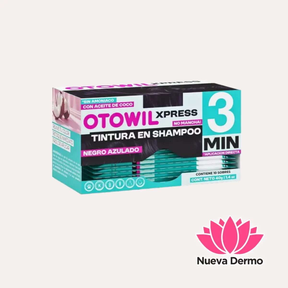 TINTURA EN SHAMPOO EXPRESS *NEGRO AZULADO – OTOWIL