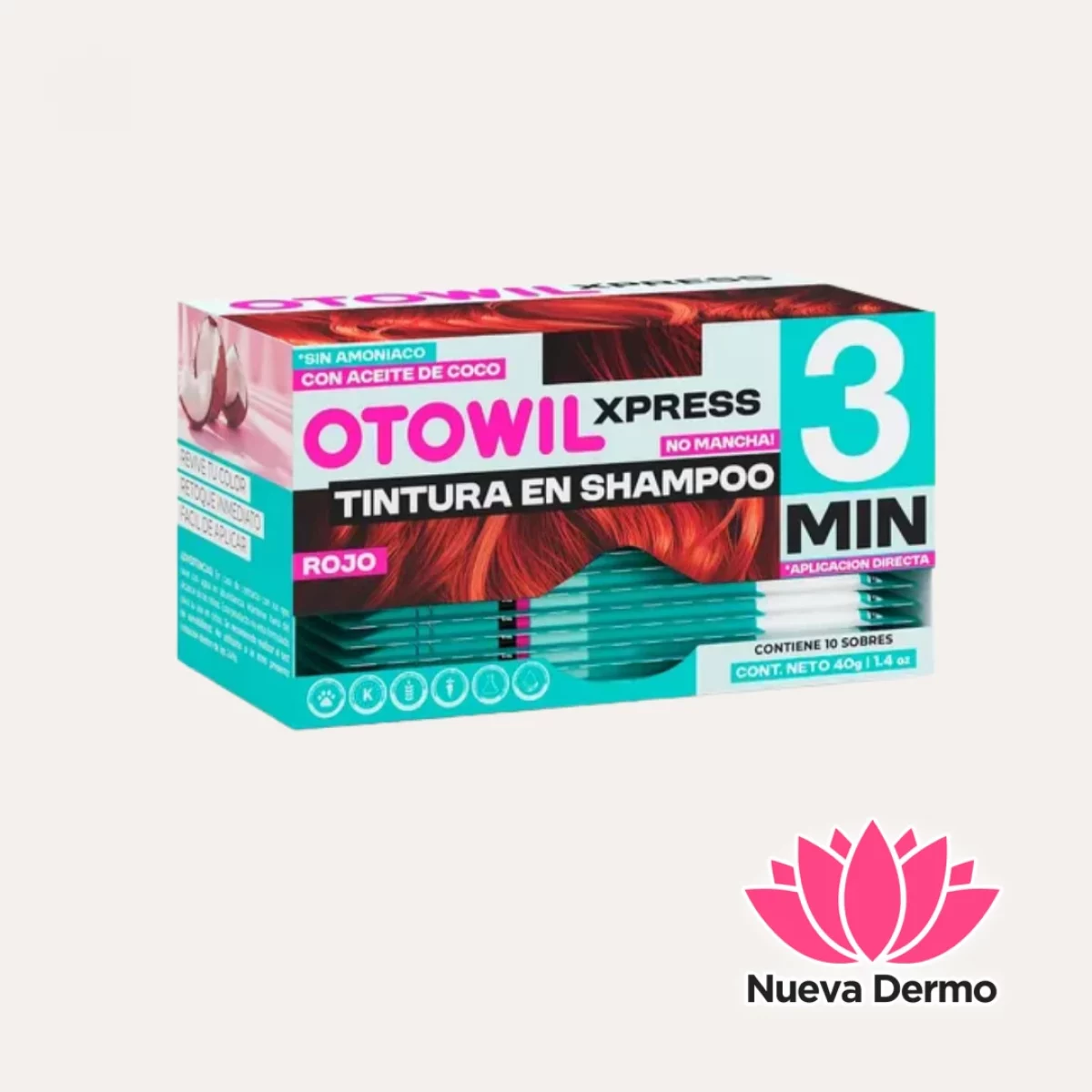 TINTURA EN SHAMPOO EXPRESS *ROJO – OTOWIL