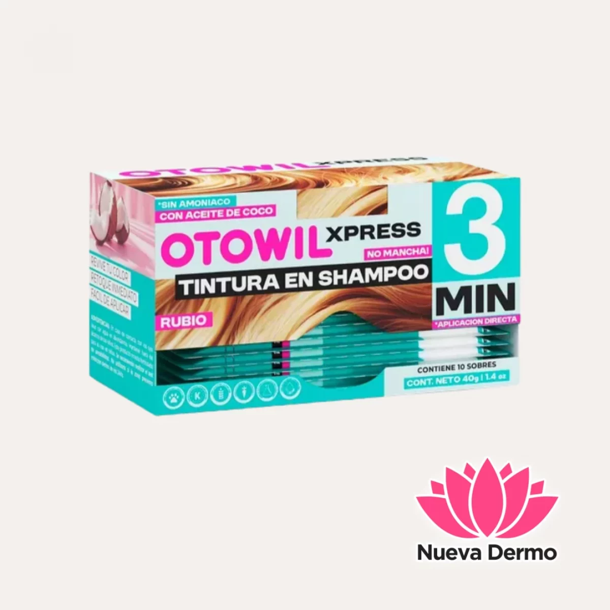 TINTURA EN SHAMPOO EXPRESS *RUBIO – OTOWIL