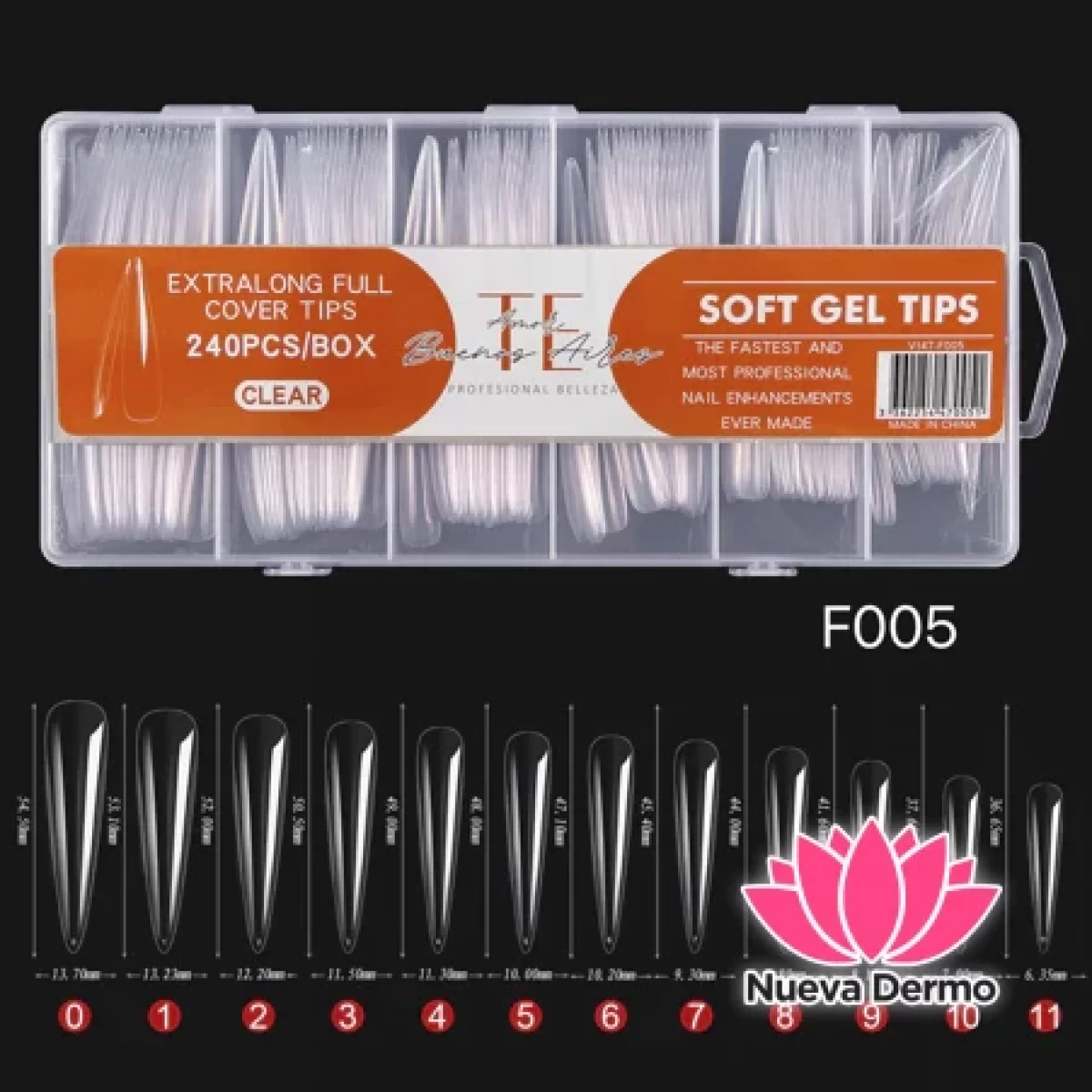 TIPS DE SOFT GEL COFFIN (TE AMO BA AS) CD： V147-F005