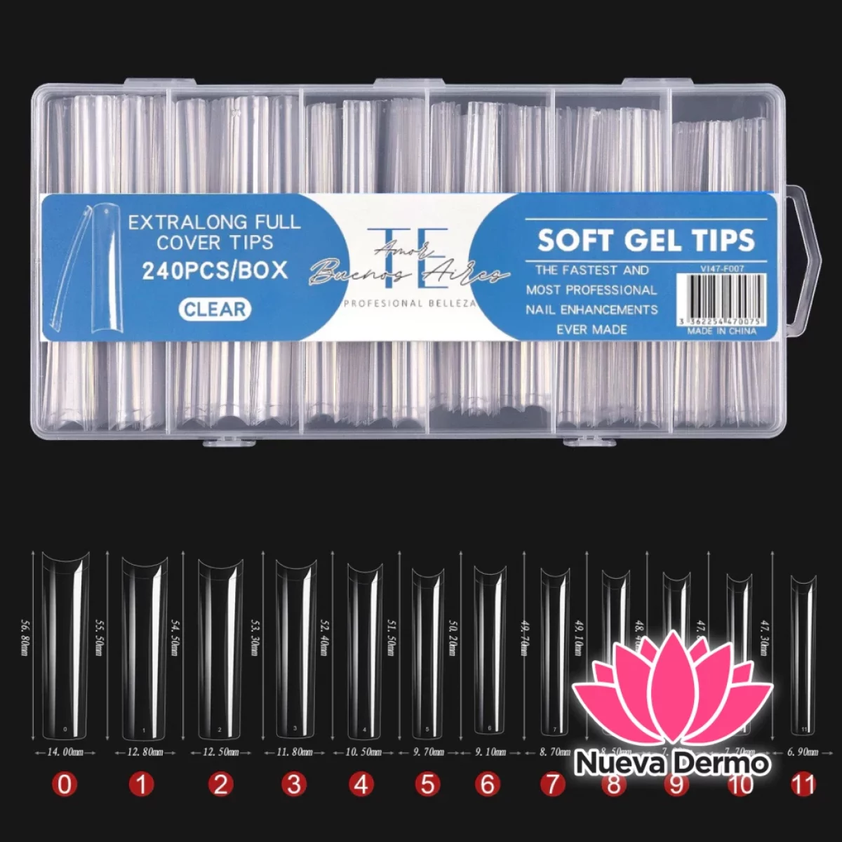 TIPS DE SOFT GEL COFFIN (TE AMO BA AS) CD： V147-F007
