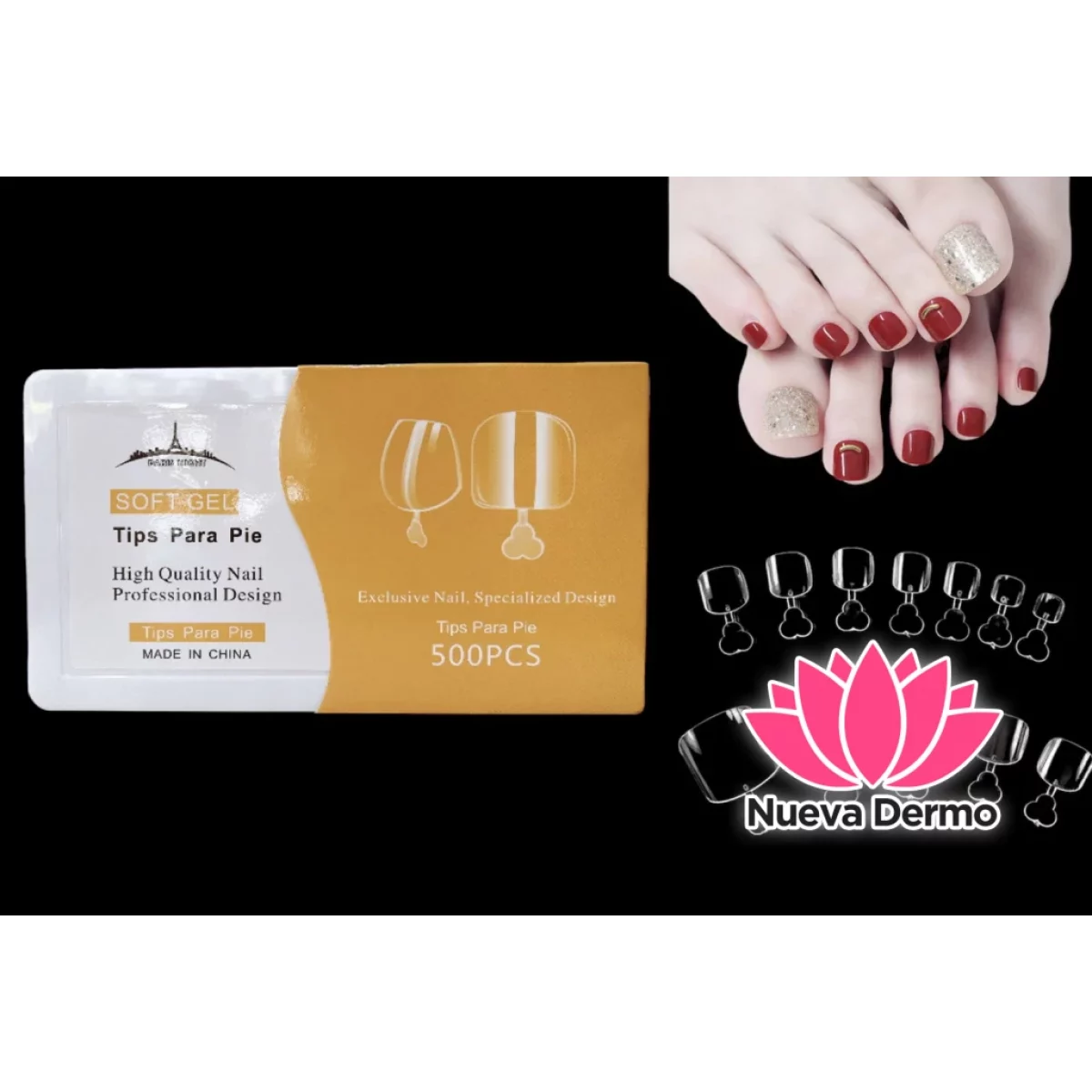 TIPS PARA PIE X500PCS PARIS NIGHT CD: PN20758