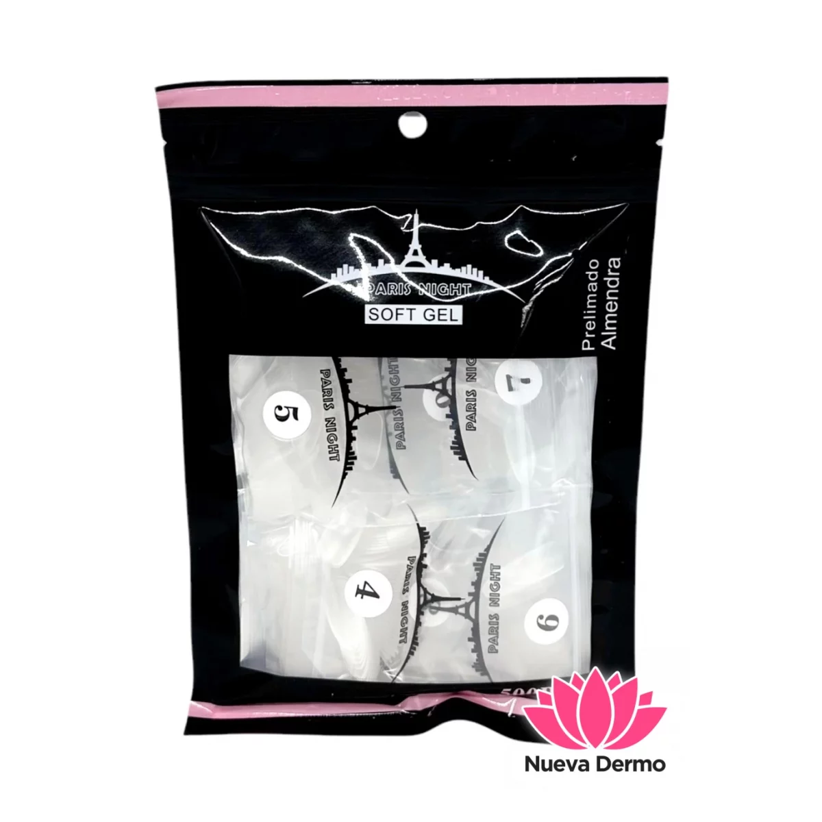 Tips press on soft Gel Almendra Prelimad...