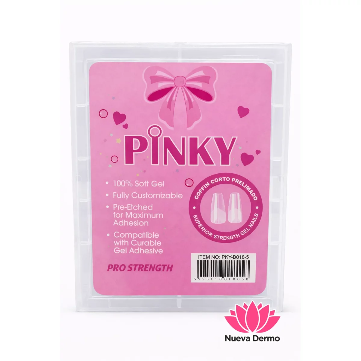 Tips press on soft Gel Coffin corto Prel...