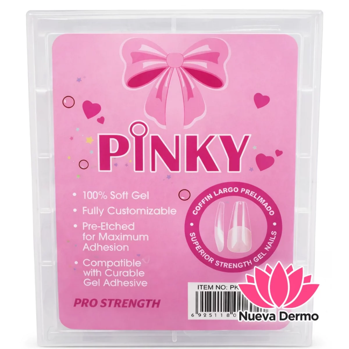 Tips press on soft Gel Coffin Largo Prel...