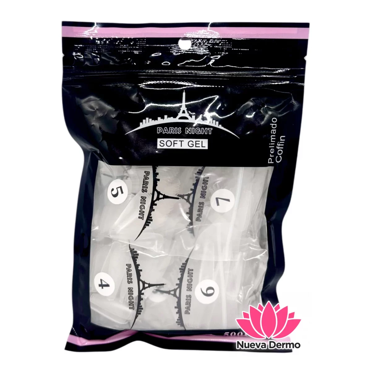 Tips press on soft Gel Coffin prelimados...