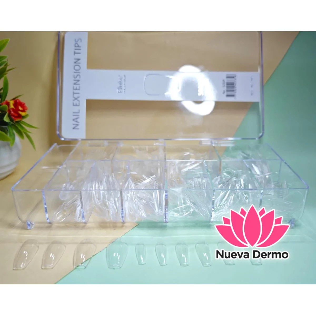 tips soft gel coffin transparente x500 (427358)