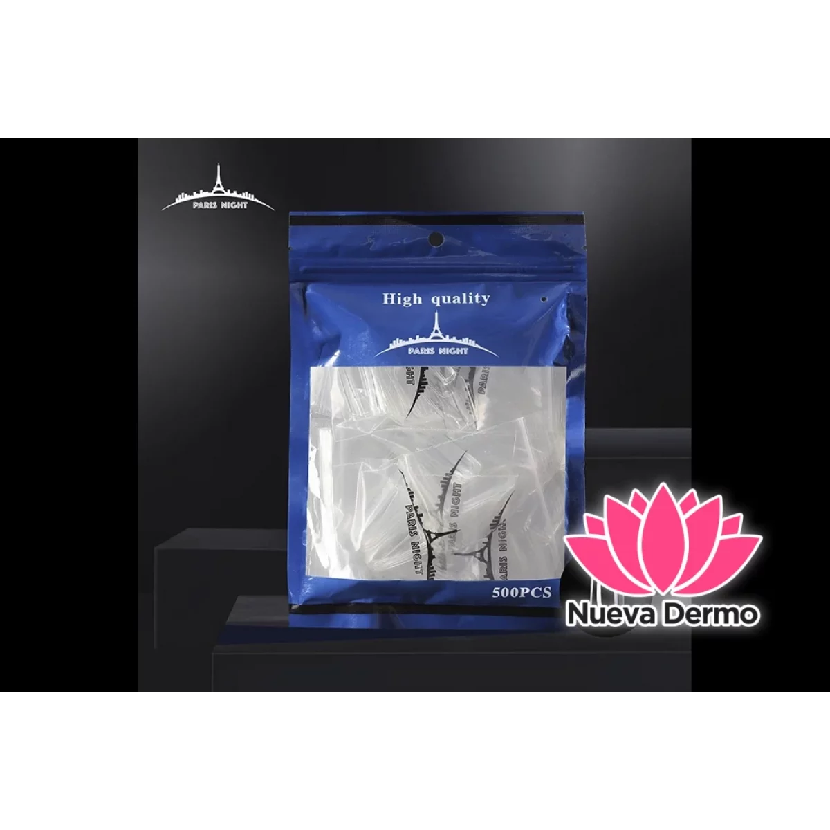 TIPS SOFT GEL CUADRADA PAQUETIDO SURTIDO*500 EN BOLSA 20851-1