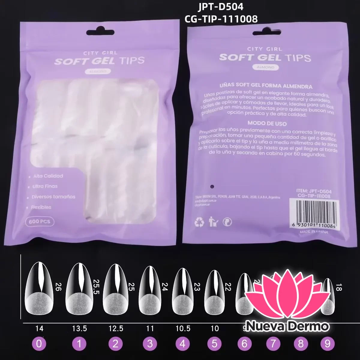 TIPS SOFT GEL EN BOLSA ALMENDRA
