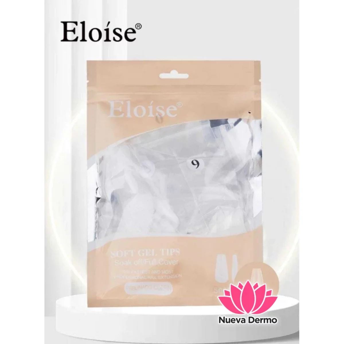Tips soft gel PRELIMADO COFFIN x500 (010526) ELOISE