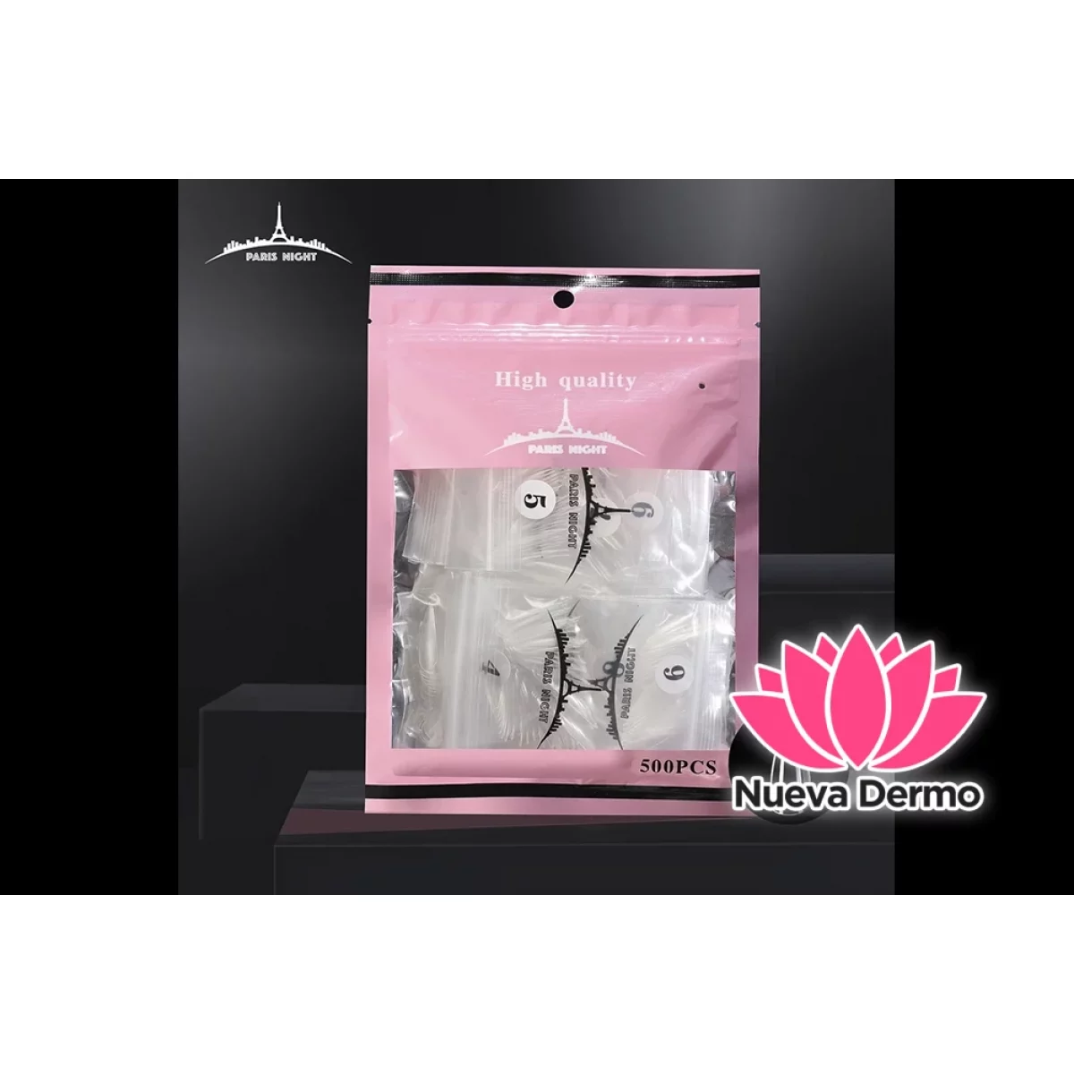 TIPS SOFT GEL STILETO *500 EN BOLSA TRANPARENTE 20751-2