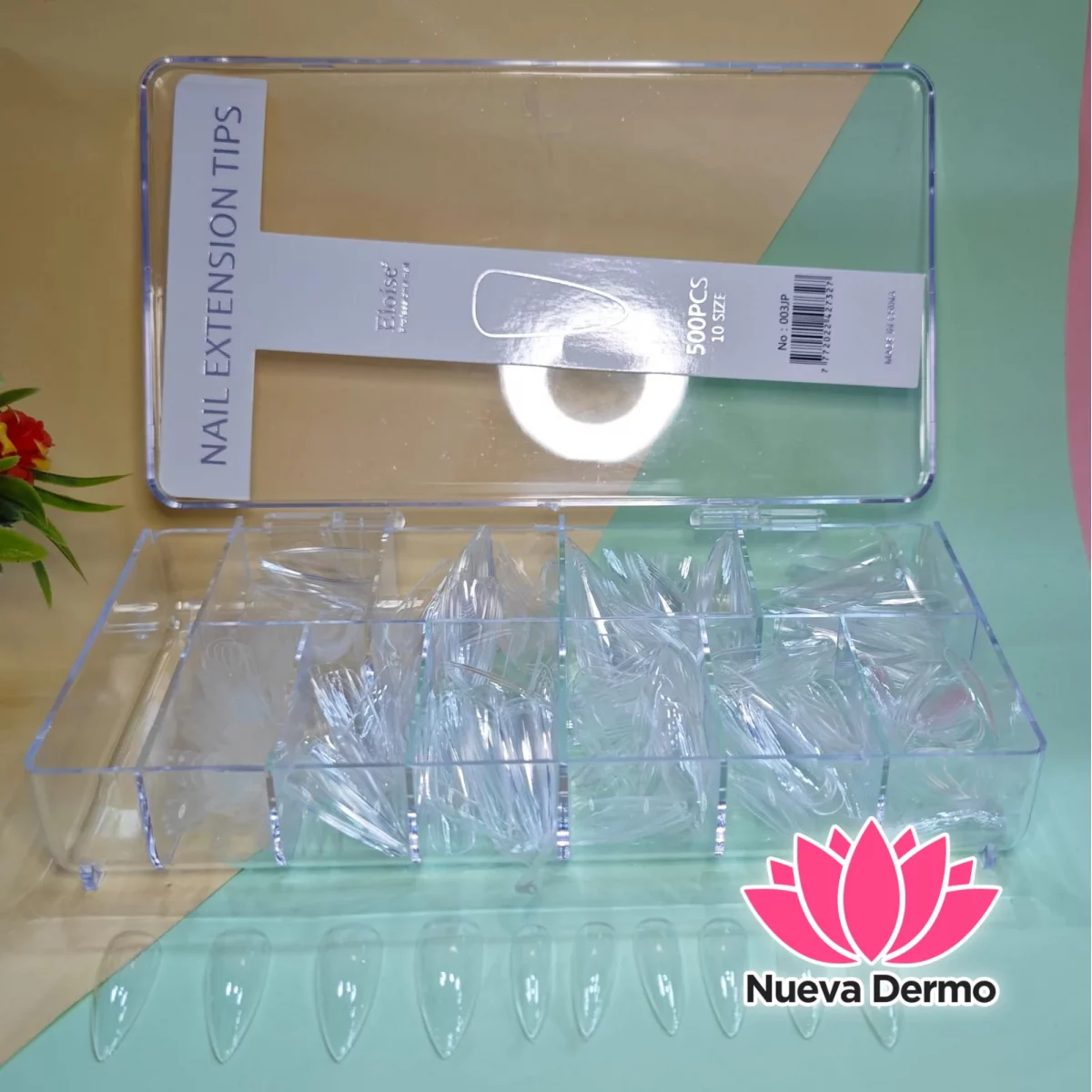 tips soft gel stilleto transparente x500 (427327)
