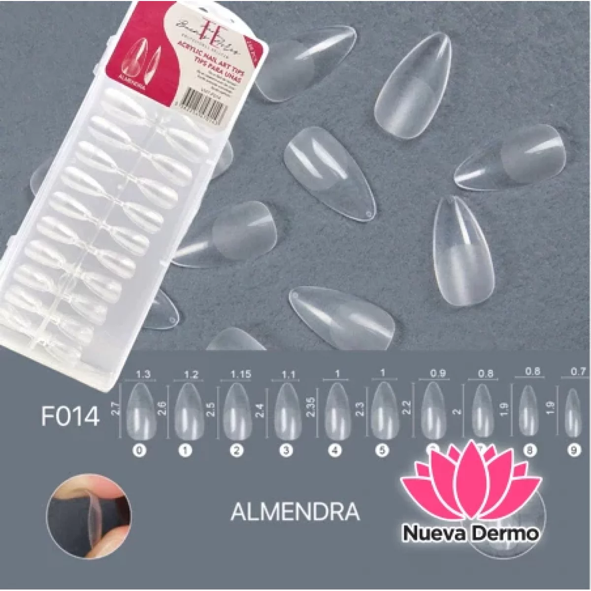 TIPS SOFT GEL （TE AMO BA AS) ALMENDRA PRELIMADAS CD： V147-F014