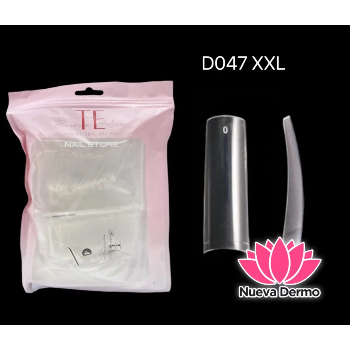 TIPS SOFT GEL （TE AMO BA AS) CUADRADA SONRISA CD： D047 XXL