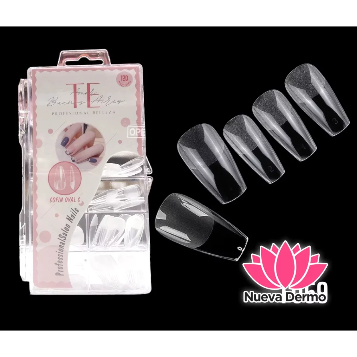 TIPS SOFT GEL （TE AMO BS AS) COFFIN OVAL C PRELIMADAS CD： F059