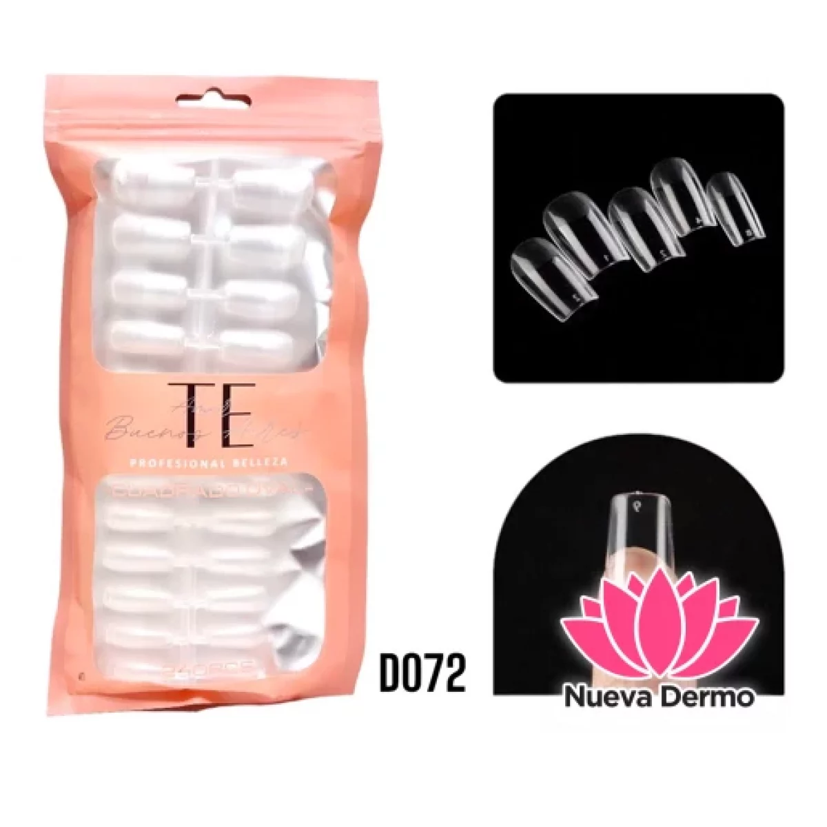 TIPS SOFT GEL （TE AMO BS AS) CUADRADA OVAL PRELIMADAS CD： D072
