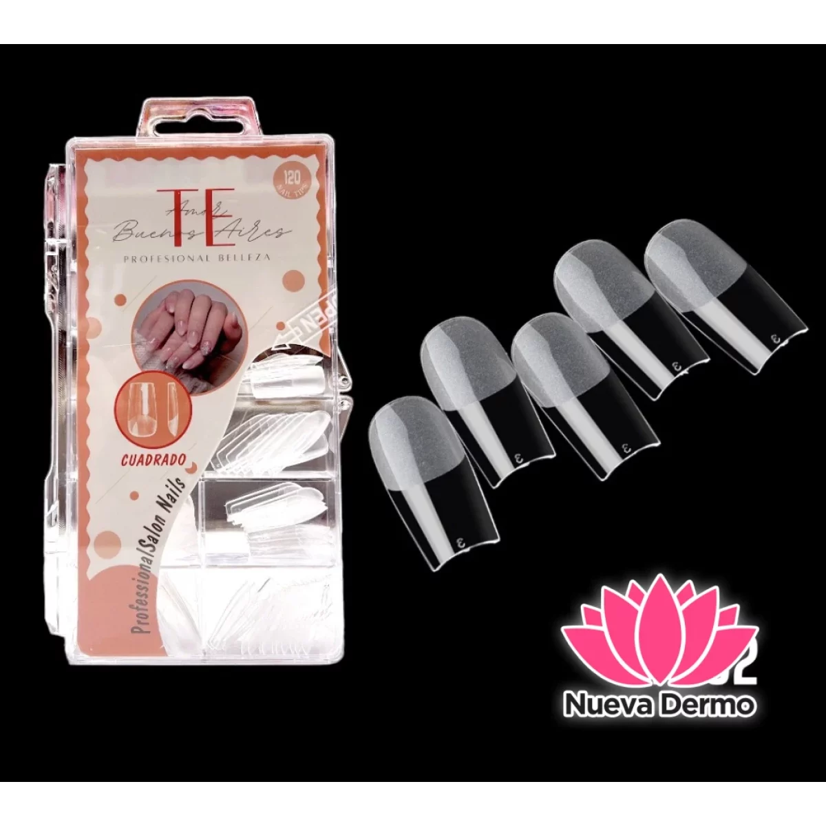TIPS SOFT GEL （TE AMO BS AS) CUADRADA PRELIMADAS CD： F062