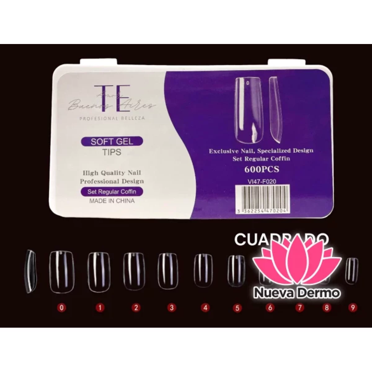 TIPS SOFT GEL （TE AMO BS AS) CUADRADO CD： V147-F020