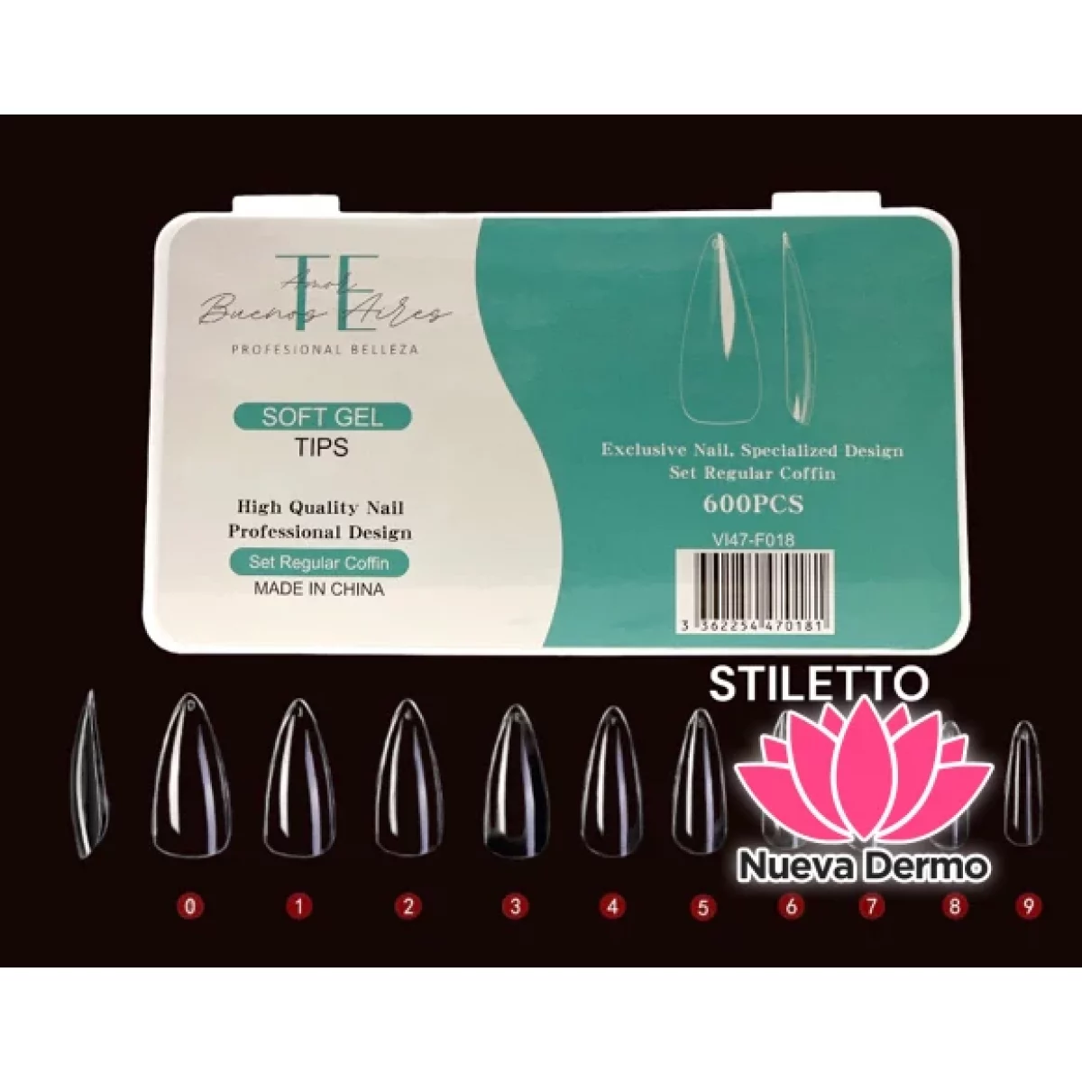 TIPS SOFT GEL （TE AMO BS AS) ESTILETOCD： V147-F018
