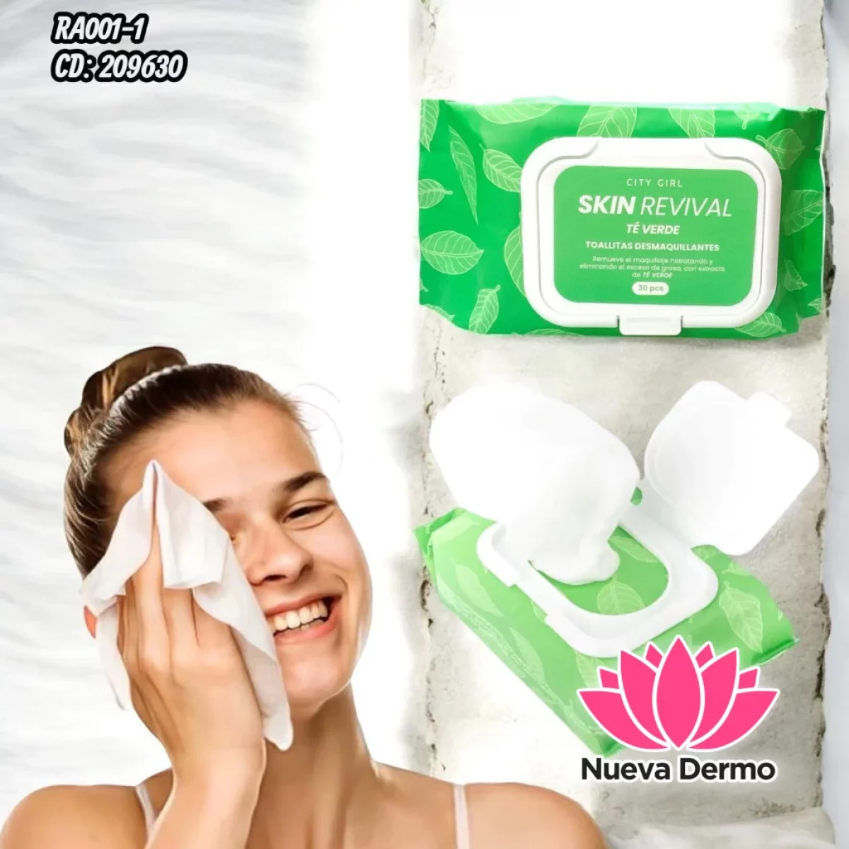 TOALLAS DEMAQUILLAJE CON TE VERDE RA001-1 CD: 209630