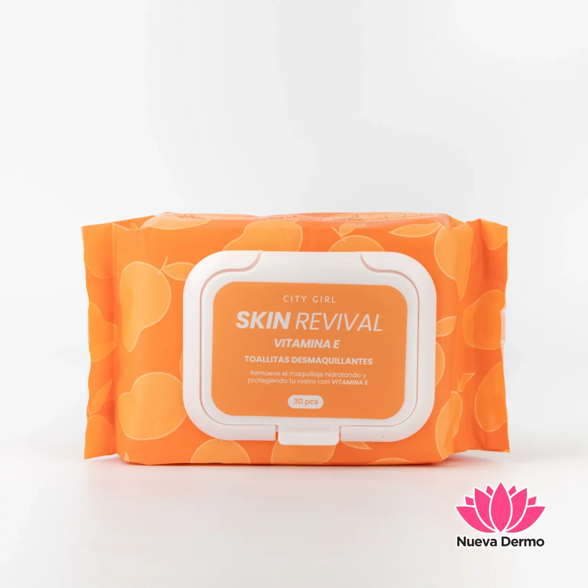 TOALLITAS DESMAQUILLANTES 30PCS – CON VITAMINA E – CITY GIRL