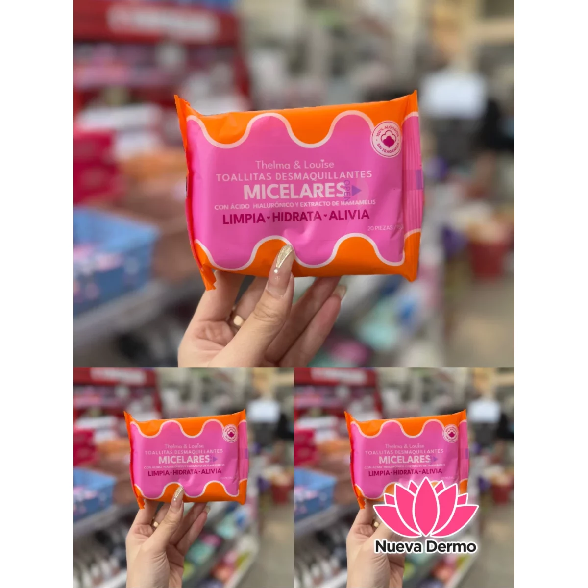 TOALLITAS DESMAQUILLANTES MICELARES 20 PIEZAS