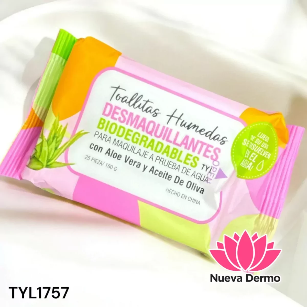 TOALLITAS HÚMEDAS DESMAQUILLANTES BIODEGRADABLES