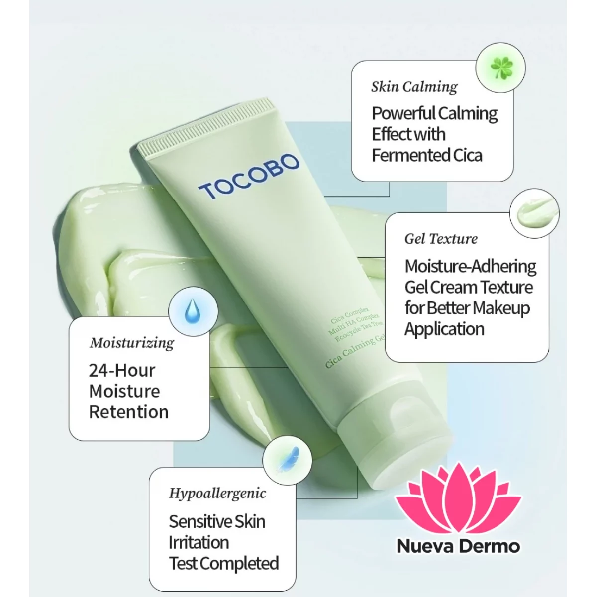 TOCOBO Cica Calming Gel Cream – Crema Facial Calmante 75ml