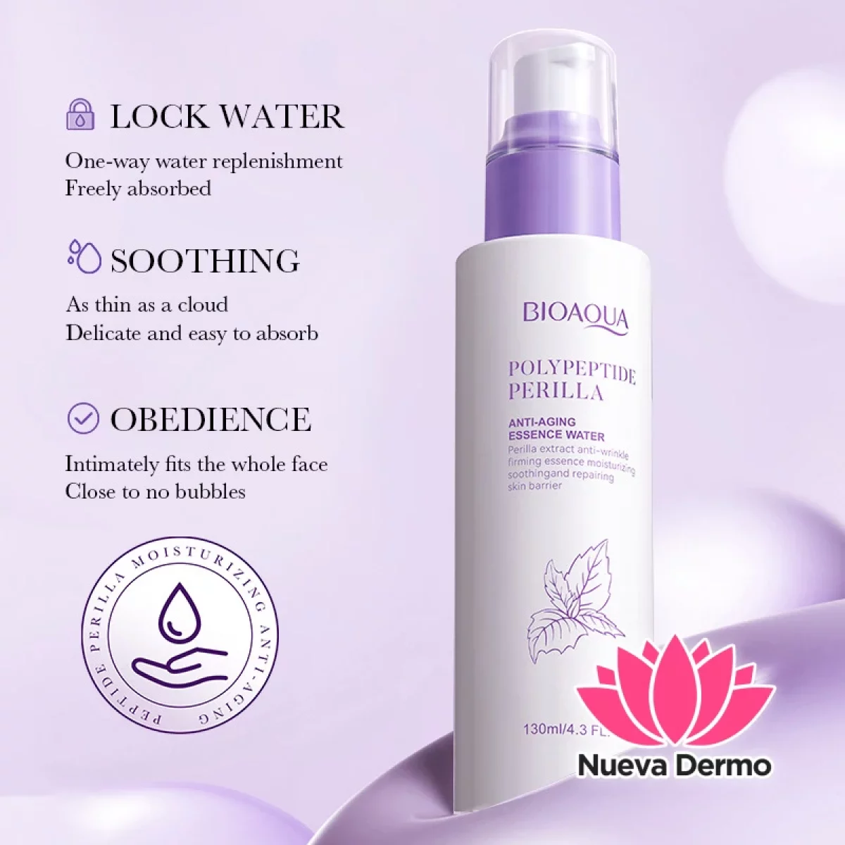 Toner Agua Tonica Anti-Edad con Peptidos Perilla 130ML 35691