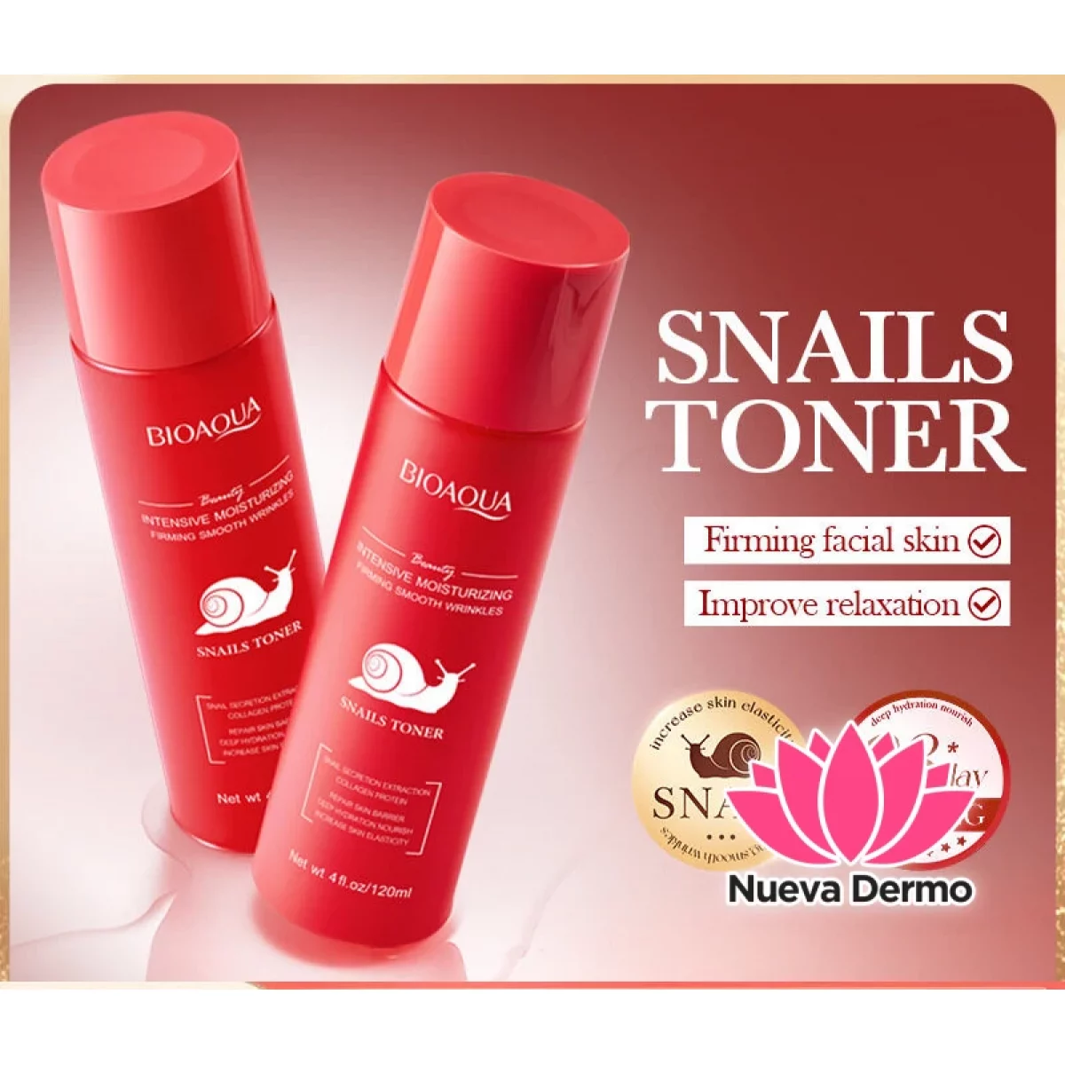 Toner Agua Tónica Reafirmante y Elástica de Caracol