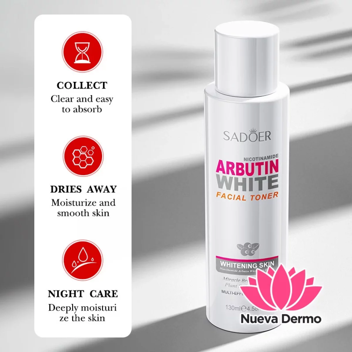 Toner Agua Tonico Hidratante con Niacinamida y Arbutina 130ML 43962