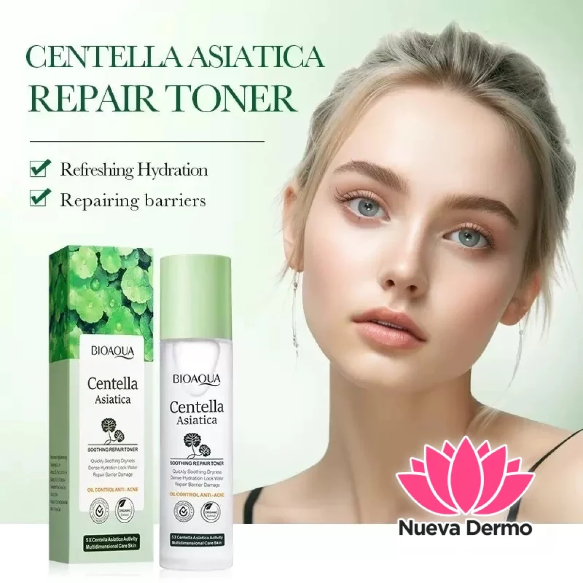 Tónico de centella asistica oil control anti-Acné (Bioaqua)
